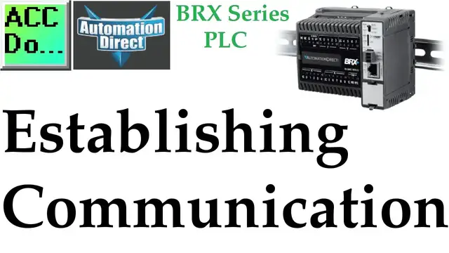 Video thumbnail for BRX Do-More PLC Establishing Communication