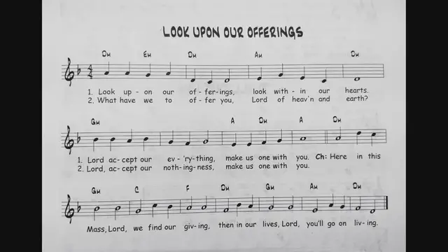 Video thumbnail for Look Upon Our Offerings - Catholic Mass Song Sheet Music