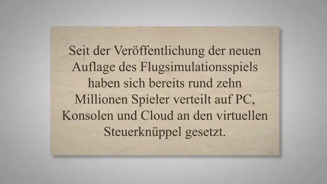 Video thumbnail for Microsoft Flight Simulator: Spielerzahl erreicht Meilenstein