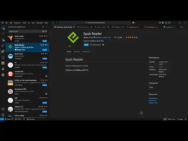Video thumbnail for Turn VS Code into an eBook Reader — Open EPUB Files Instantly!