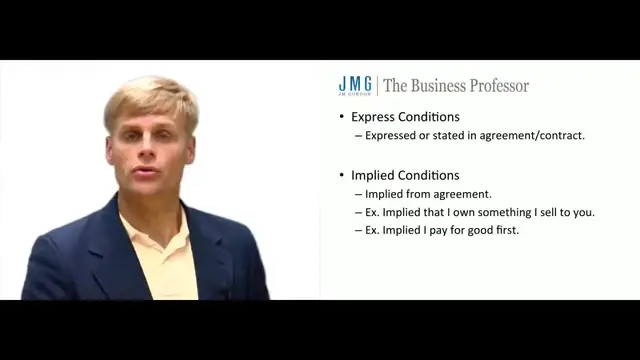 Video thumbnail for Condition Precedent and Condition Subsequent - Contract Law