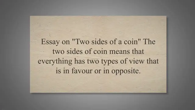 Video thumbnail for Essay Writing on two sides of a coin