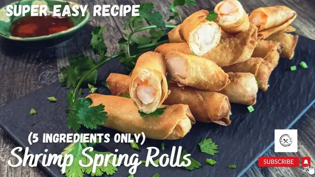 Video thumbnail for Bring the Flavor of Asia to Your Kitchen - Easy Fried Shrimp Spring Rolls Recipe @mrs5cookbook