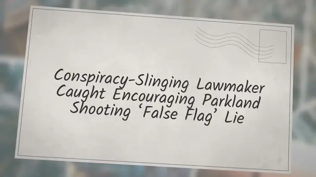 Video thumbnail for Conspiracy-Slinging Lawmaker Caught Encouraging Parkland Shooting ‘False Flag’ Lie