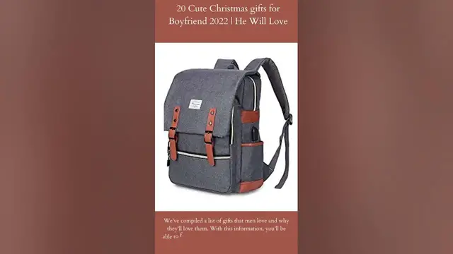Video thumbnail for 20 Cute Christmas gifts for Boyfriend 2022 | He Will Love | Vintage Laptop Backpack...