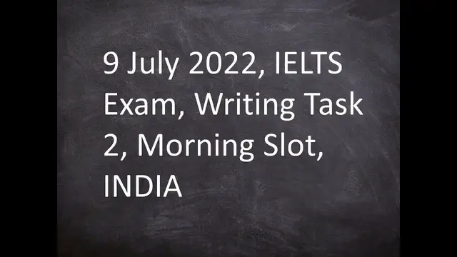 Video thumbnail for 9 July 2022, IELTS Exam, Writing Task 2, Morning Slot, INDIA.Nowadays in many countries, women have