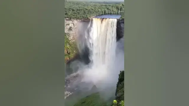 'Video thumbnail for UNBELIEVABLE Drone Footage of KAIETEUR FALLS #shorts'