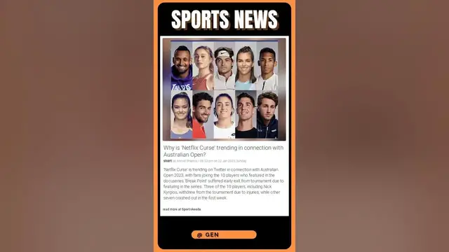 'Video thumbnail for Unlucky in Love? See How the 'Netflix Curse' is Denting Hopes at the Australian Open! | #shorts'