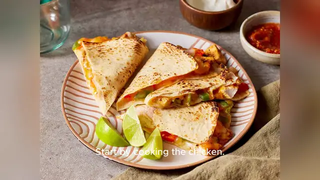 'Video thumbnail for Chicken quesadillas recipe'