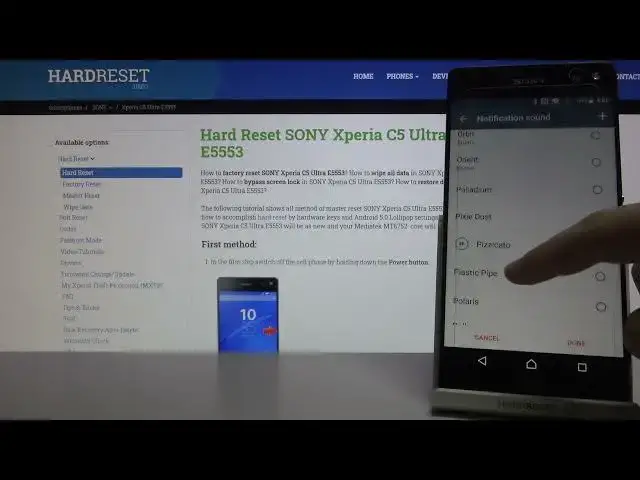 'Video thumbnail for SONY Xperia C5 – Check & Choose Notification Tones from Whole List'