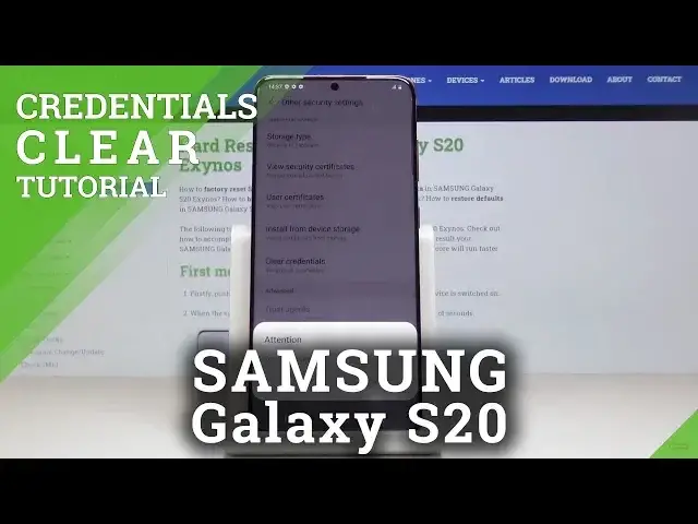 'Video thumbnail for How to Clear Credentials in SAMSUNG Galaxy S20 – Remove Certificates'
