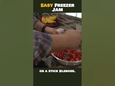 'Video thumbnail for Delicious and Easy Strawberry Freezer Jam'