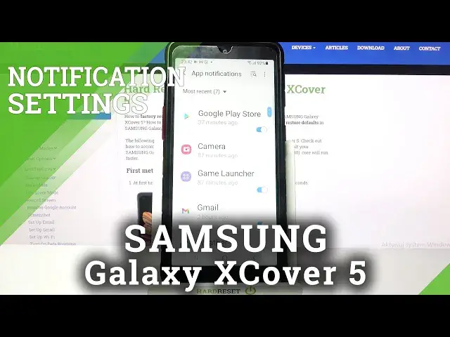 'Video thumbnail for How to Manage Apps Notifications in SAMSUNG Galaxy XCover 5 – Turn ON/OFF Notifications'