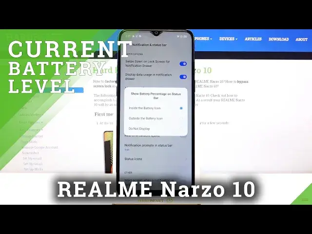 'Video thumbnail for REALME Narzo 10 - Check Battery Percentage & Change Battery Level Indicator'