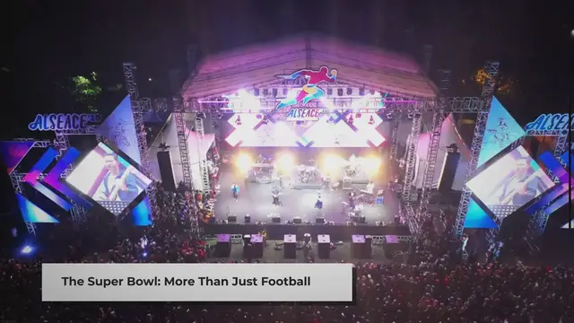 Video thumbnail for Taylor Swift's Surprise Appearance at the Super Bowl: A Night of Music, Football, and Romance