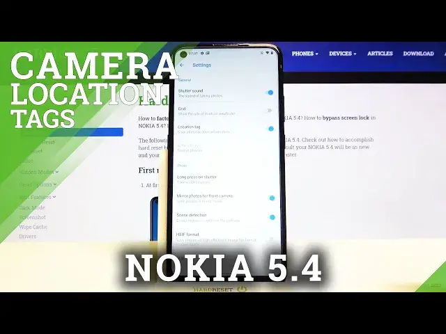'Video thumbnail for Nokia 5.4 - How to Turn On / Off Camera Location Tags'