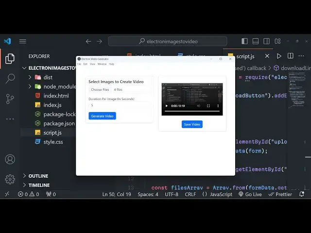 Video thumbnail for Electron.js FFMPEG Project to Build Video Editor to Create Videos From Multiple Images Desktop App