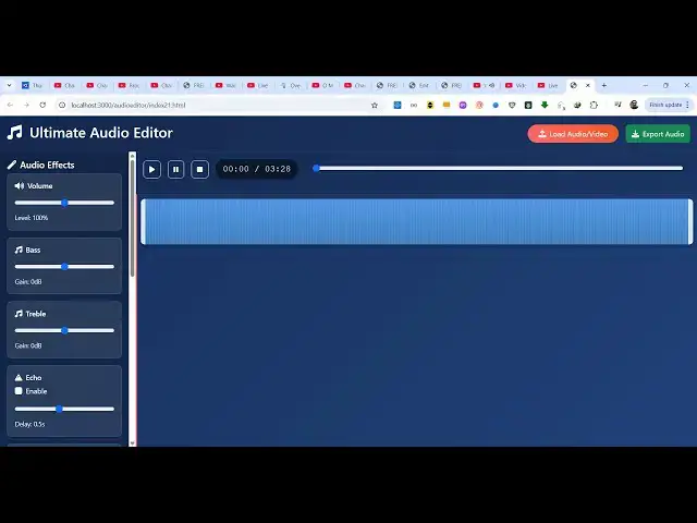 Video thumbnail for Build a FFMPEG WASM Audacity Clone Audio Editor to Trim & Apply Effects in Browser Using HTML & JS