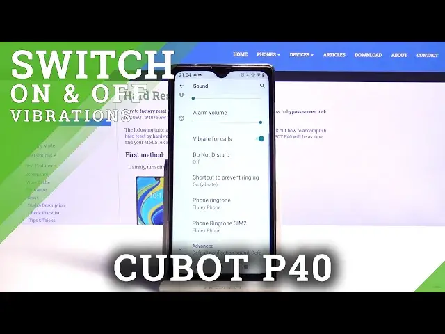 'Video thumbnail for How to Enable and Disable Vibrations on CUBOT P40 – Change Vibrations'