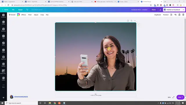 Video thumbnail for How to add a White Silhouette to your photos _ Learn Canva with Diana