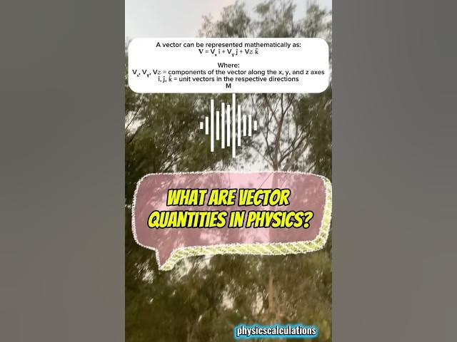 Video thumbnail for Vector quantity in physics #physics #science #education #ytshorts #youtubeshorts
