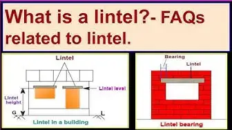Video thumbnail for What is a lintel? / Difference between lintel & a beam.