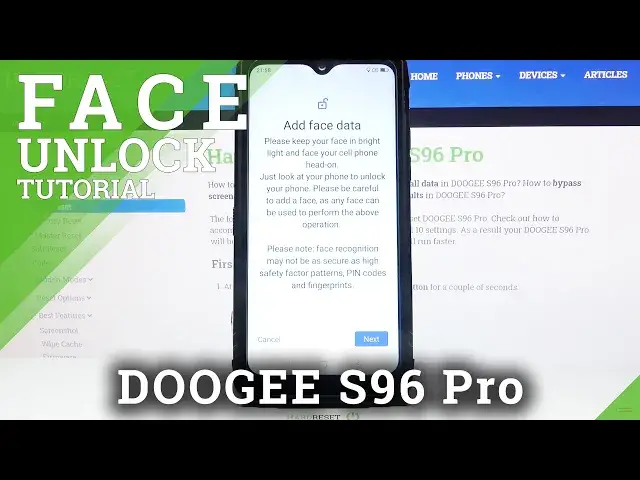 'Video thumbnail for How to Set Up Face Unlock in DOOGEE S96 Pro – Face Recognition'