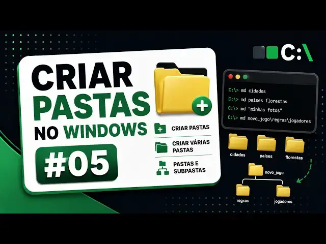 Video thumbnail for Como Criar e Remover Pastas no Windows pelo Terminal #05