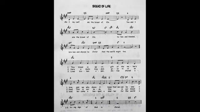 Video thumbnail for Bread Of Life - Catholic Mass Song Sheet Music