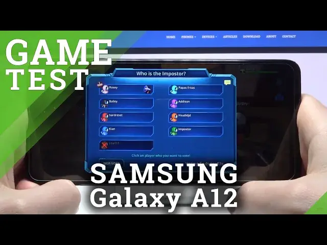 'Video thumbnail for Test Game Impostor on SAMSUNG Galaxy A12 | MediaTek Helio P35 | 3GB RAM | Gameplay - FPS Check'