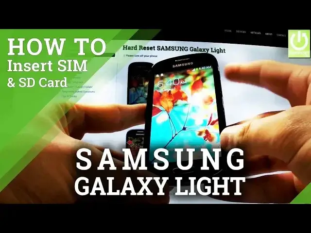 'Video thumbnail for Insert SIM & SD Card in SAMSUNG Galaxy Light - Set Up SIM Card'