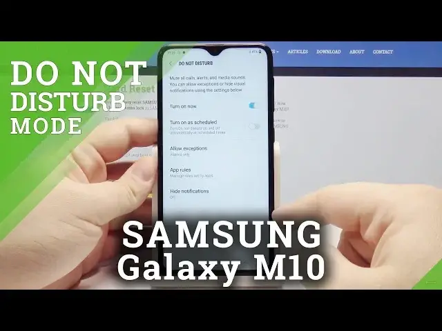 'Video thumbnail for How to Turn On Do Not Disturb in SAMSUNG Galaxy M10 - Set Up DND'