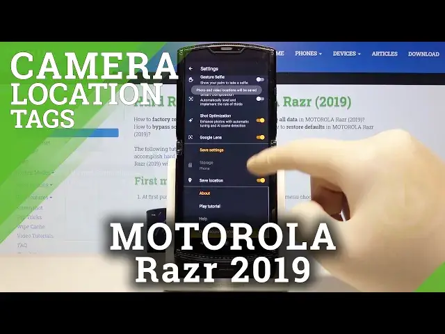 Video thumbnail for How to Turn on Camera Location Tags in MOTOROLA Razr 2019 – Add Camera Location