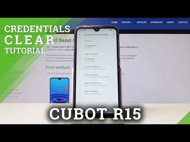 'Video thumbnail for How to Clear Credentials in CUBOT R15 - Delete All Certificates'