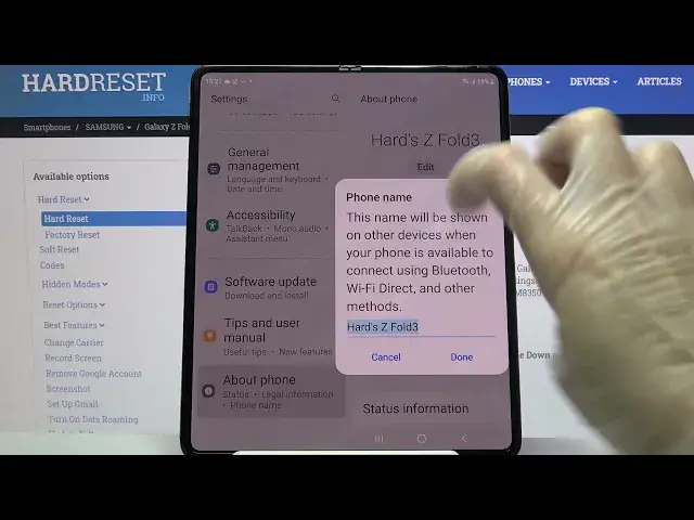 'Video thumbnail for How to Change Device Name on SAMSUNG Galaxy Z Fold 3 – Rename'