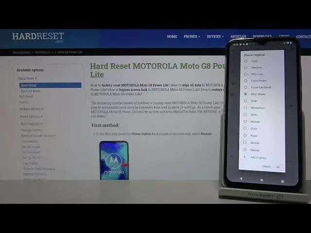 'Video thumbnail for MOTOROLA Moto G8 Power Lite Ringtones | List of Original Ringtones'