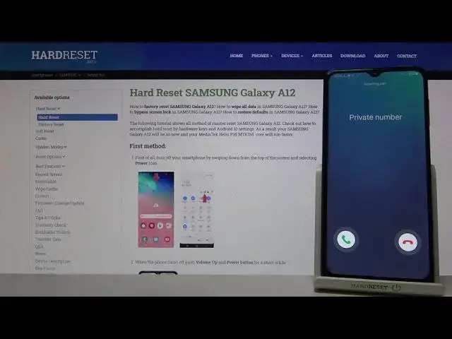 'Video thumbnail for SAMSUNG Galaxy A12 Incoming Call'