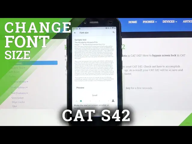'Video thumbnail for How to Change Size of Text in Cat S42 - Adjust Font Size'