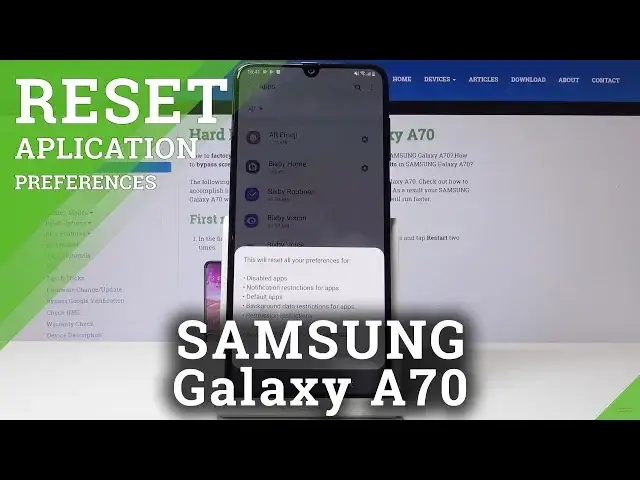 'Video thumbnail for How to Reset App Settings in SAMSUNG Galaxy A70 - Origin Preferences of Apps'