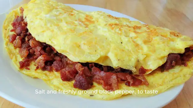Video thumbnail for Bacon Omelet Recipe