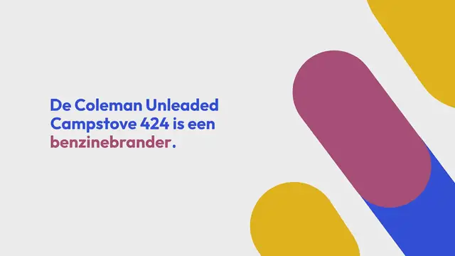 Video thumbnail for Coleman Unleaded Campstove 424, een compact kooktoestel voor op de camping