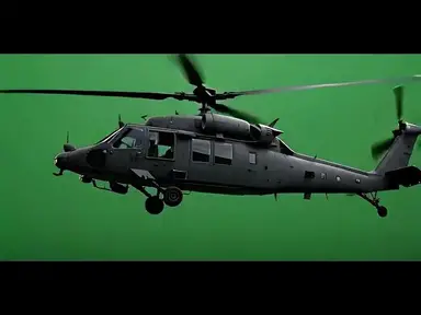 'Video thumbnail for Black Hawk Military Helicopter UH 60 in Air Green Screen'