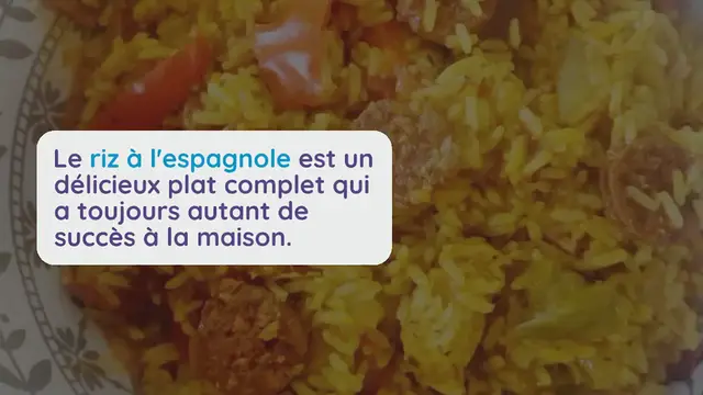 Video thumbnail for Riz à l’espagnole