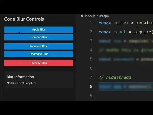 Video thumbnail for This VSCode IDE Extension to Blur & Hide Sensitive Source Code in Editor