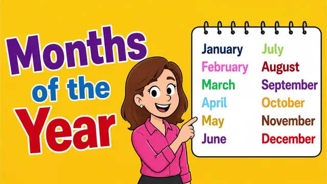Video thumbnail for Months of the Year in English | Vocabulary Lesson