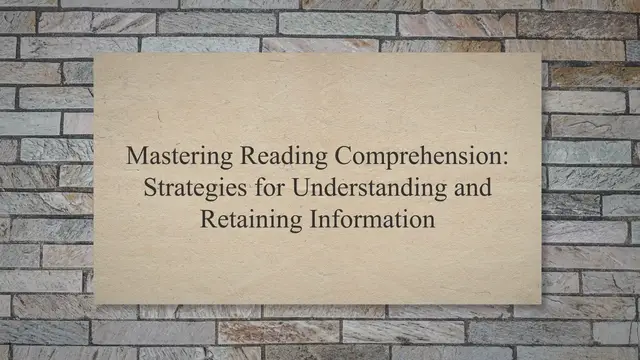 Video thumbnail for Reading Comprehension