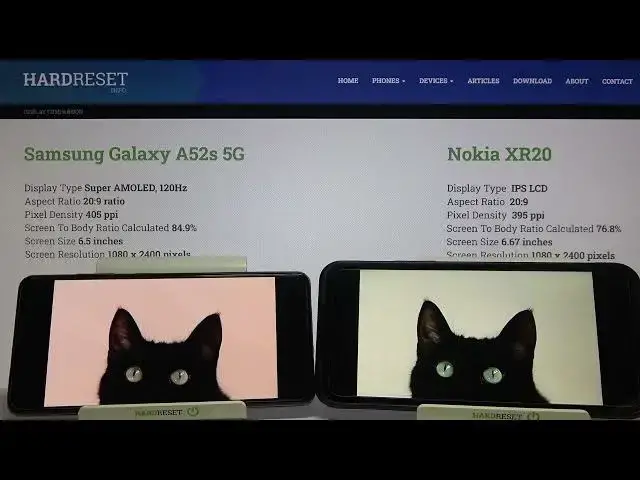 Video thumbnail for NOKIA XR20 vs SAMSUNG Galaxy A52s 5G - Display Comparison