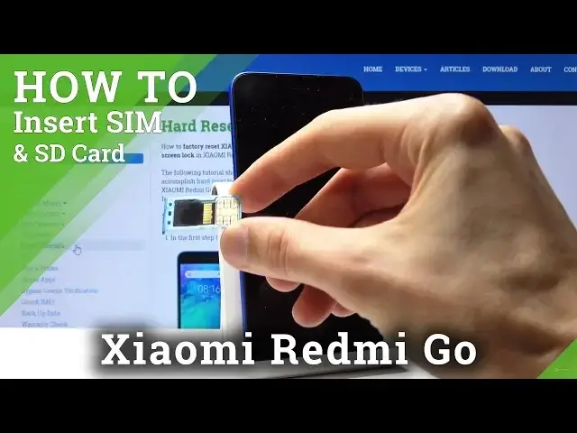 Video thumbnail for How to Insert Micro SD & Nano SIM Card in XIAOMI Redmi Go - Install SIM & SD Card