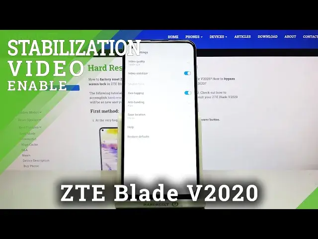 Video thumbnail for How to Activate Image Stabilization in ZTE Blade V2020 – Stabilize Videos