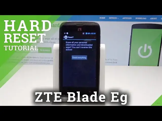 Video thumbnail for How to perform Hard Reset on ZTE Blade Eg - Factory Reset